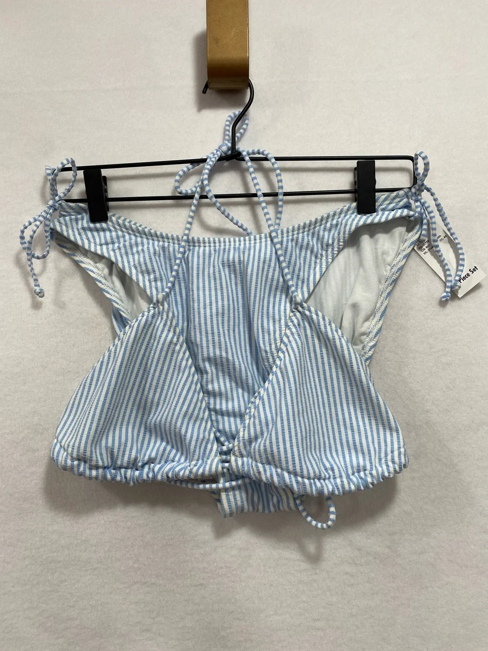 NWT Tommy Hilfiger Blue White Striped 2 Piece Bikini Swim Set Size 12